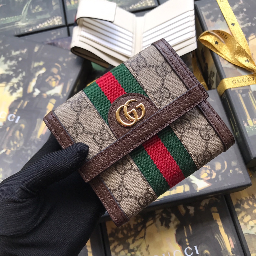 Gucci Ophidia GG French Flap Wallet 523173